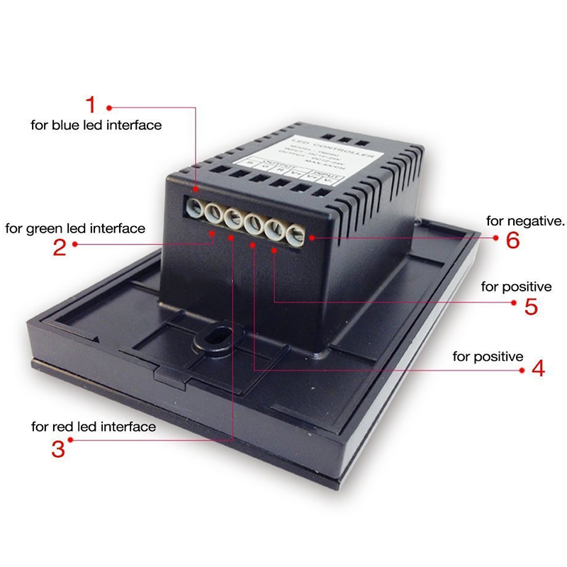 TM08U DC12-24V 3 Channel Low-voltage Touch Panel Full-color Controller TM08U DC12-24V 3 Channel Low-voltage Touch Panel Full-color Controller